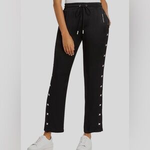 The Kooples X Sport Women's Black Stud Track pants French Sz 38 US 6